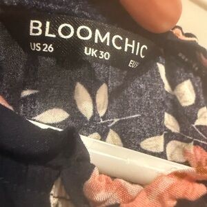 BloomChic Navy and Pink Floral Top